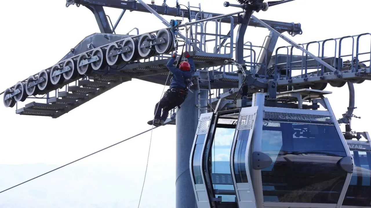 Boztepe Teleferik Hattında Nefes Kesen Kurtarma Tatbikatı