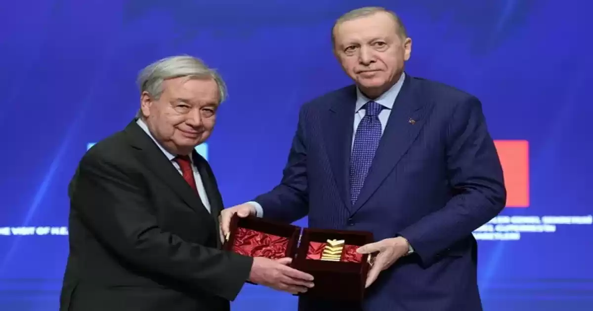 Cumhurbaşkanı Erdoğan’dan BM Genel Sekreteri Guterres’e Atatürk Uluslararası Barış Ödülü