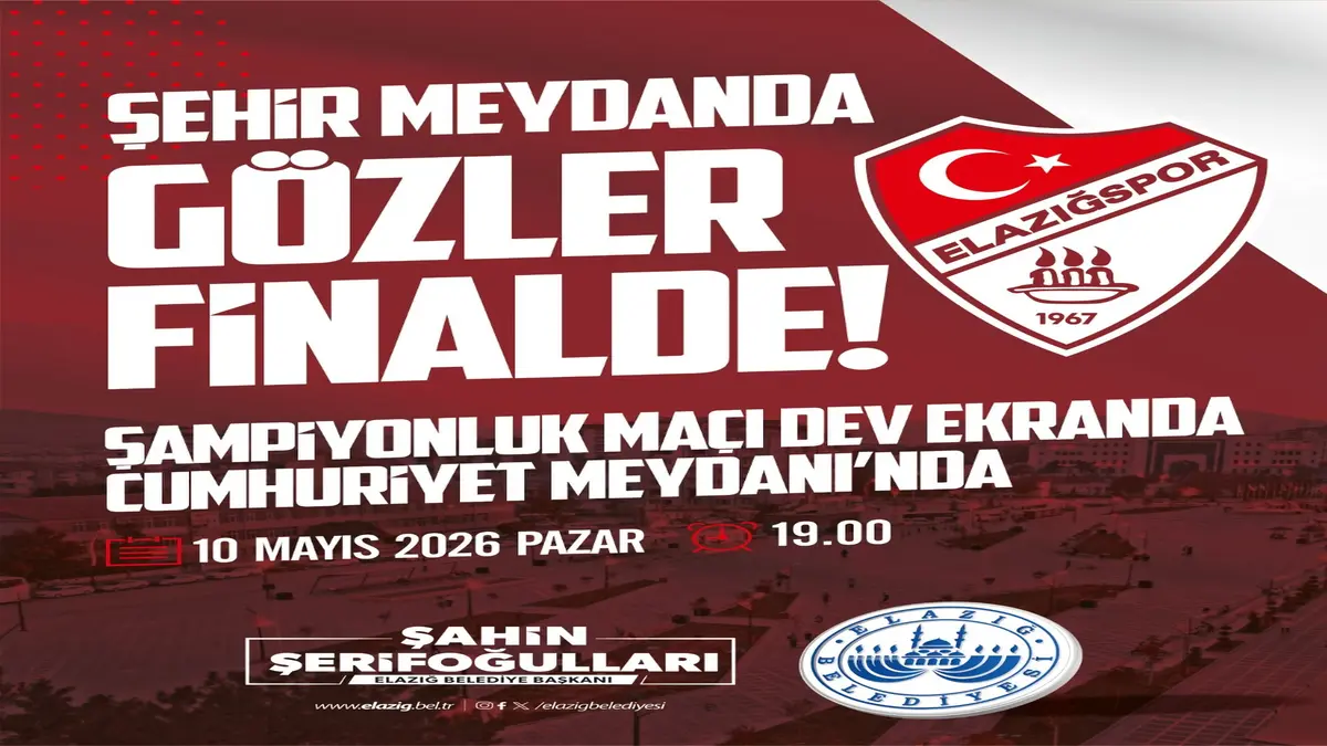 Cumhuriyet Meydanı’nda Elazığspor İçin Dev Ekran Heyecanı