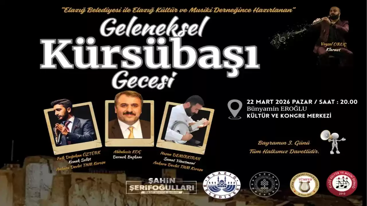 Elazığ’da Bugün Geleneksel Kürsübaşı Gecesi Düzenleniyor