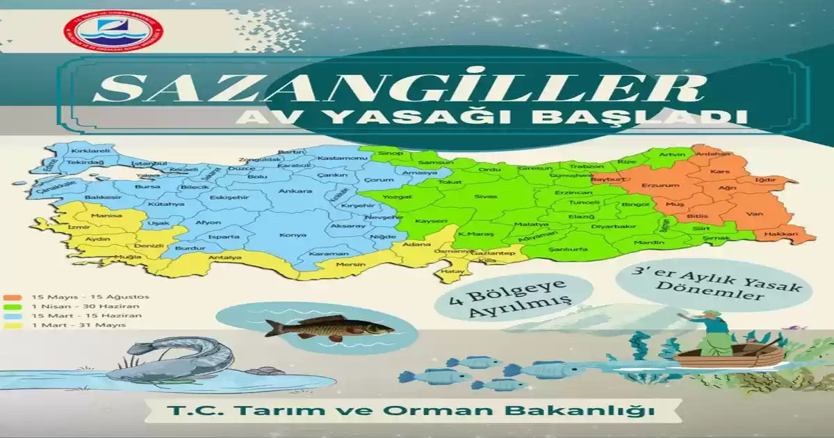 İç Sularda Sazangil Av Yasağı Başladı