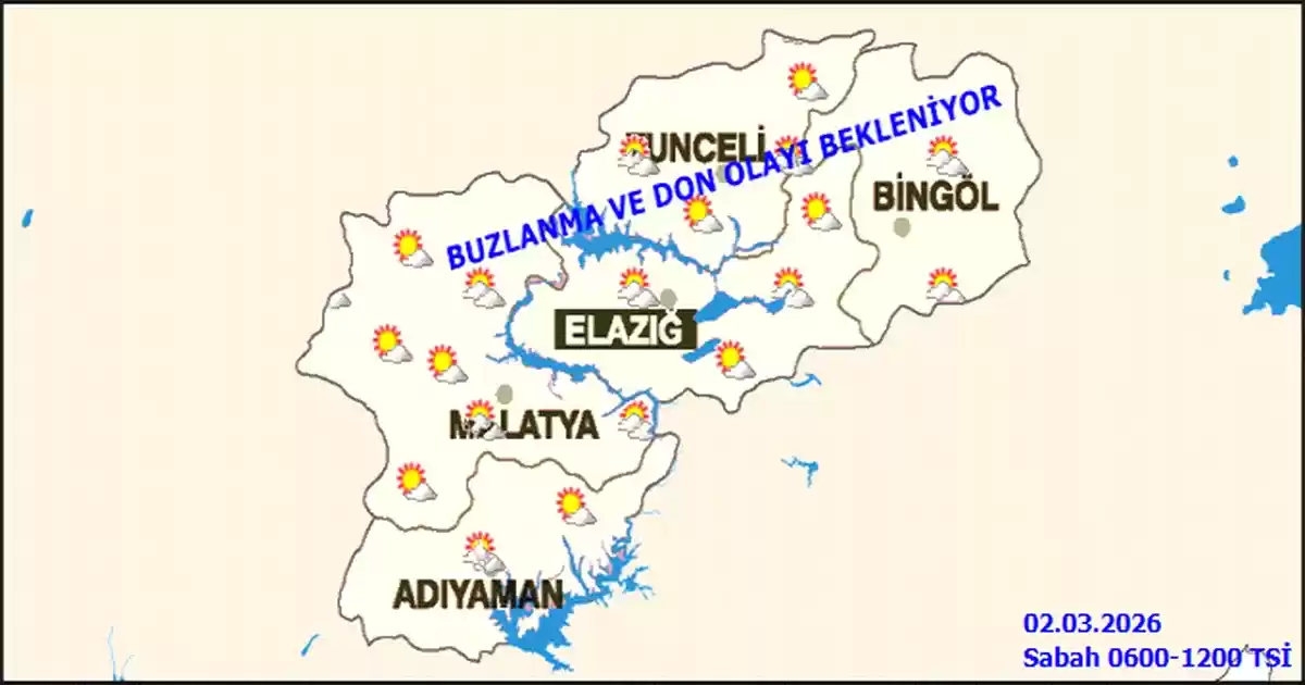 Meteoroloji 13. Bölge Müdürlüğü’nden Don ve Çığ Uyarısı