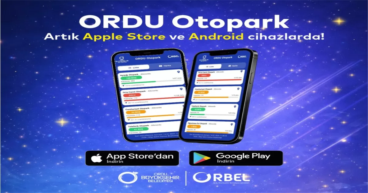 Ordu’da Otopark Sorununa Dijital Çözüm: Ordu Otopark Uygulaması Hizmete Girdi