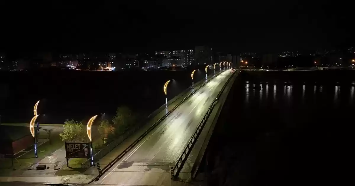 Yeni Melet Köprüsü’ne Dekoratif Aydınlatma